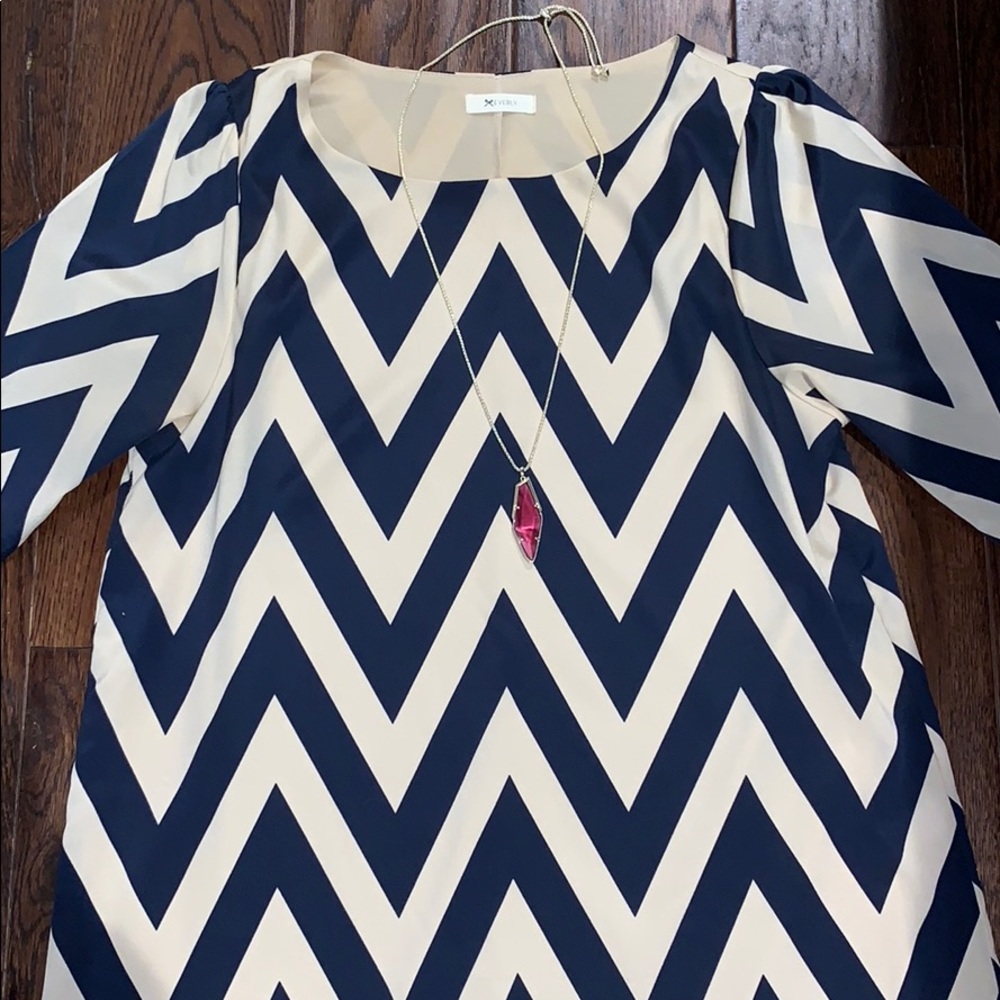 Chevron midi dress